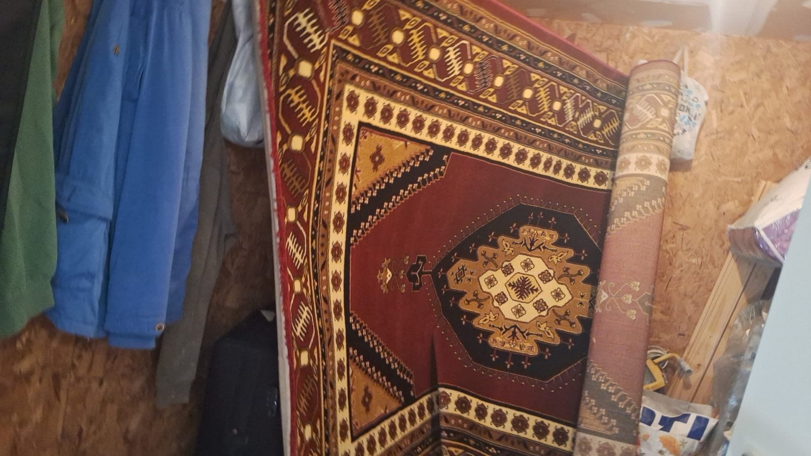 Groot Perzisch tapijt - Bruin en Bordeauxrood, Ophalen, Gebruikt, Bruin, 200 cm of meer