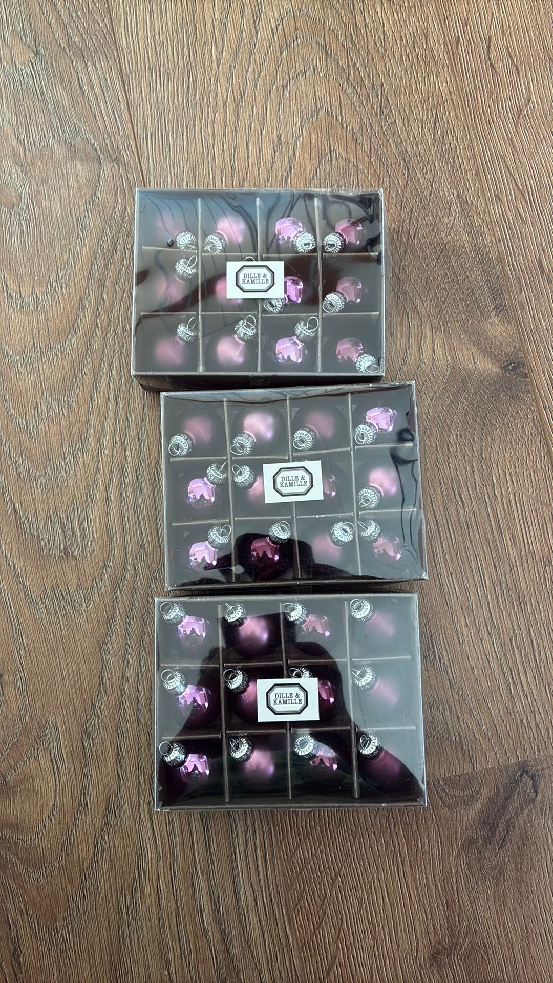 3 doosjes kerstballen, Sieraden, Tassen en Uiterlijk, Bedels, Ophalen of Verzenden, Nieuw, Glas of Kristal, Overige merken