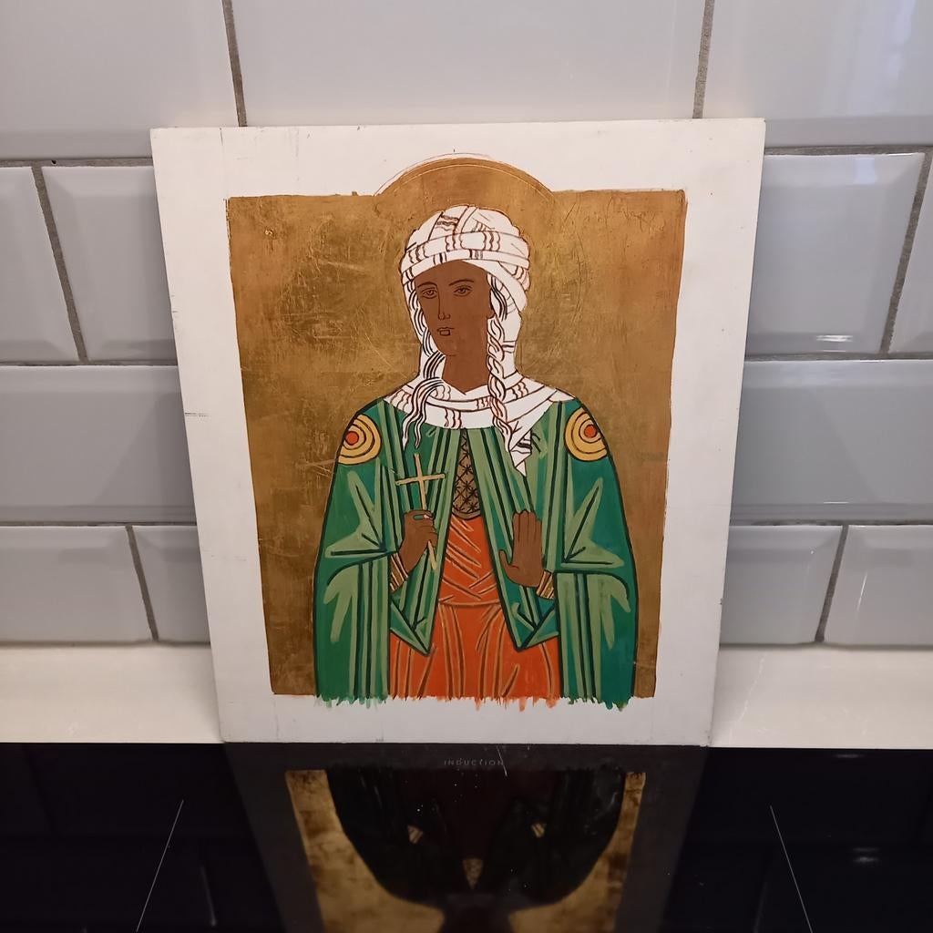  icoon van de Heilige Iphigenia van Ethiopië modern icoon, Ophalen of Verzenden, Gebruikt