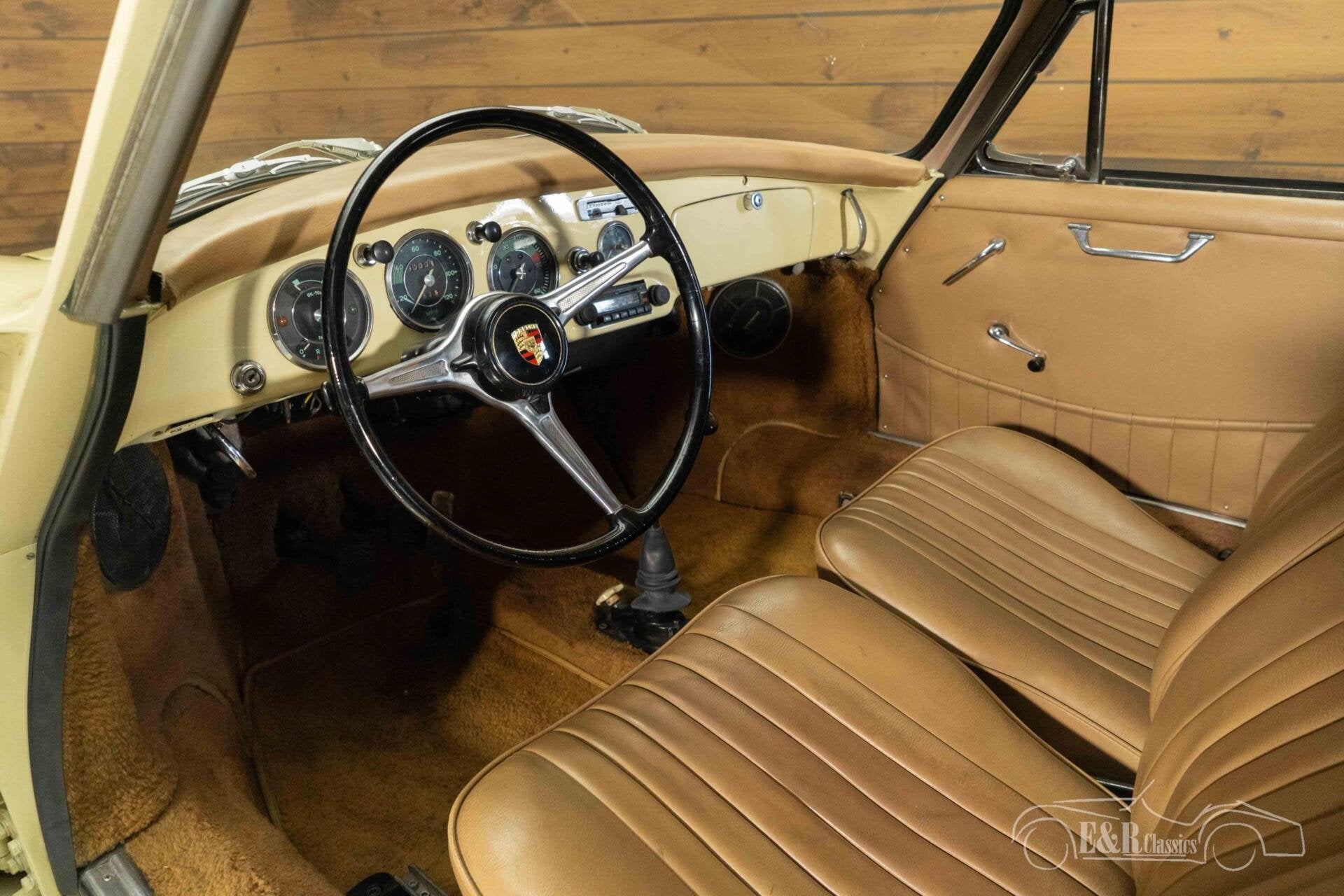Porsche 356B Karmann Hardtop Coupe | 1961, Auto's, Achterwielaandrijving, Cabriolet, 60 pk, Beige
