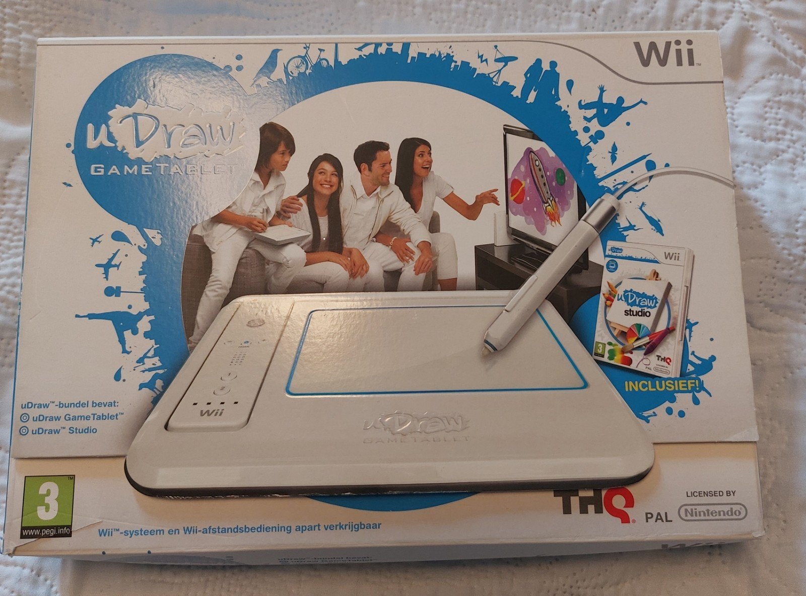 Wii uDraw GameTablet met 4 spellen - Disney, SpongeBob, Ophalen, Zo goed als nieuw, Zonder controller, Met games