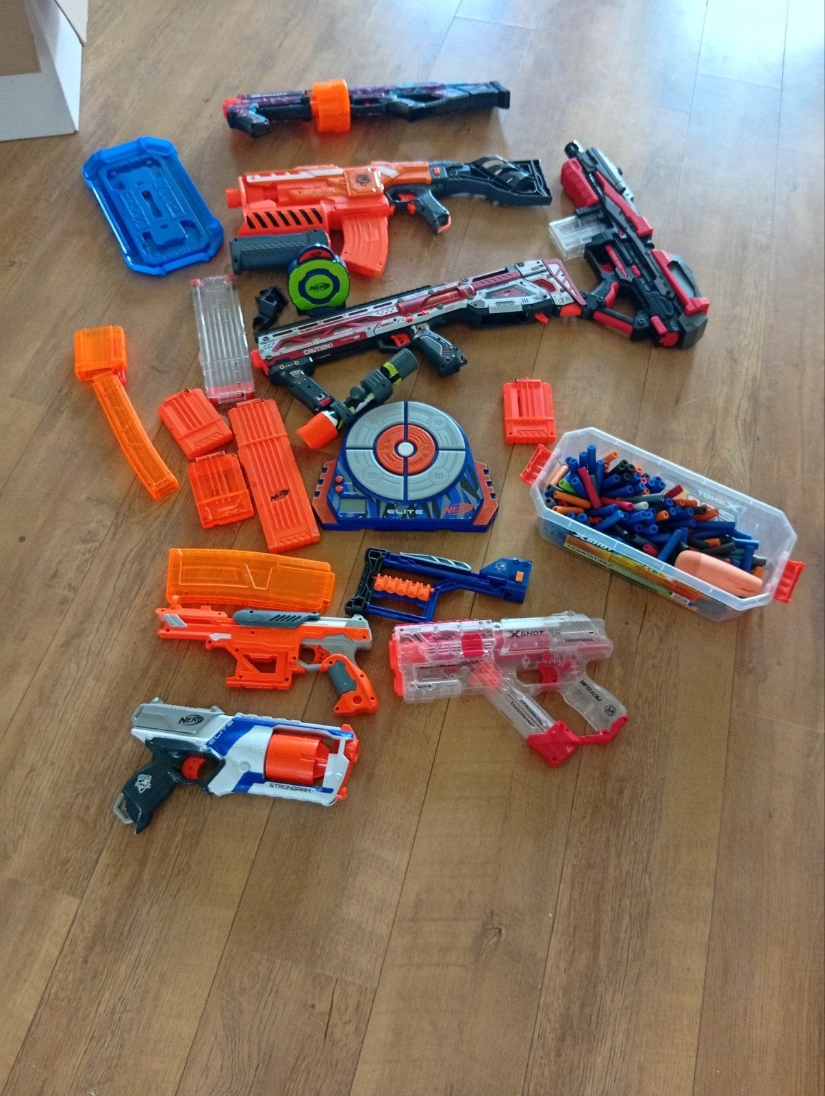 Grote Nerf en X-Shot collectie met accessoires, Ophalen of Verzenden, Gebruikt