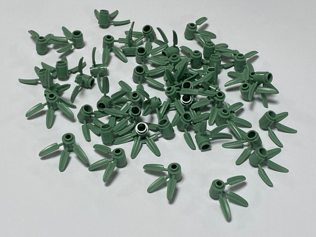 Partij 50x nieuwe Lego bamboe plantjes in diverse kleuren, Overige thema's, Lego, Nieuw, Ophalen of Verzenden