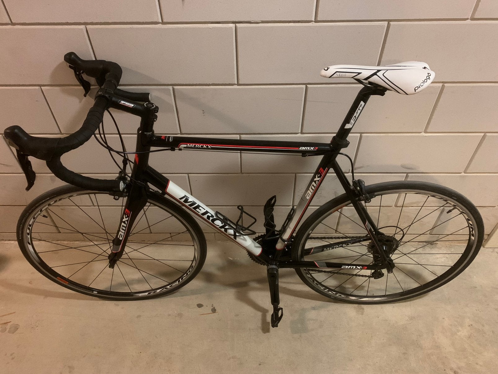 Eddy Merckx AMX-3 racefiets, shimano 105, carbon voorvork, 28 inch, Gebruikt, Aluminium, 57 tot 61 cm
