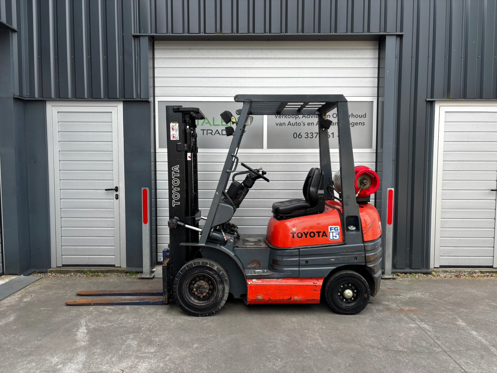 Toyota FGF15 Heftruck LPG Duplomast Freelift Werklicht 3 ven, 1000 tot 2000 kg, Ophalen of Verzenden, LPG, Heftruck