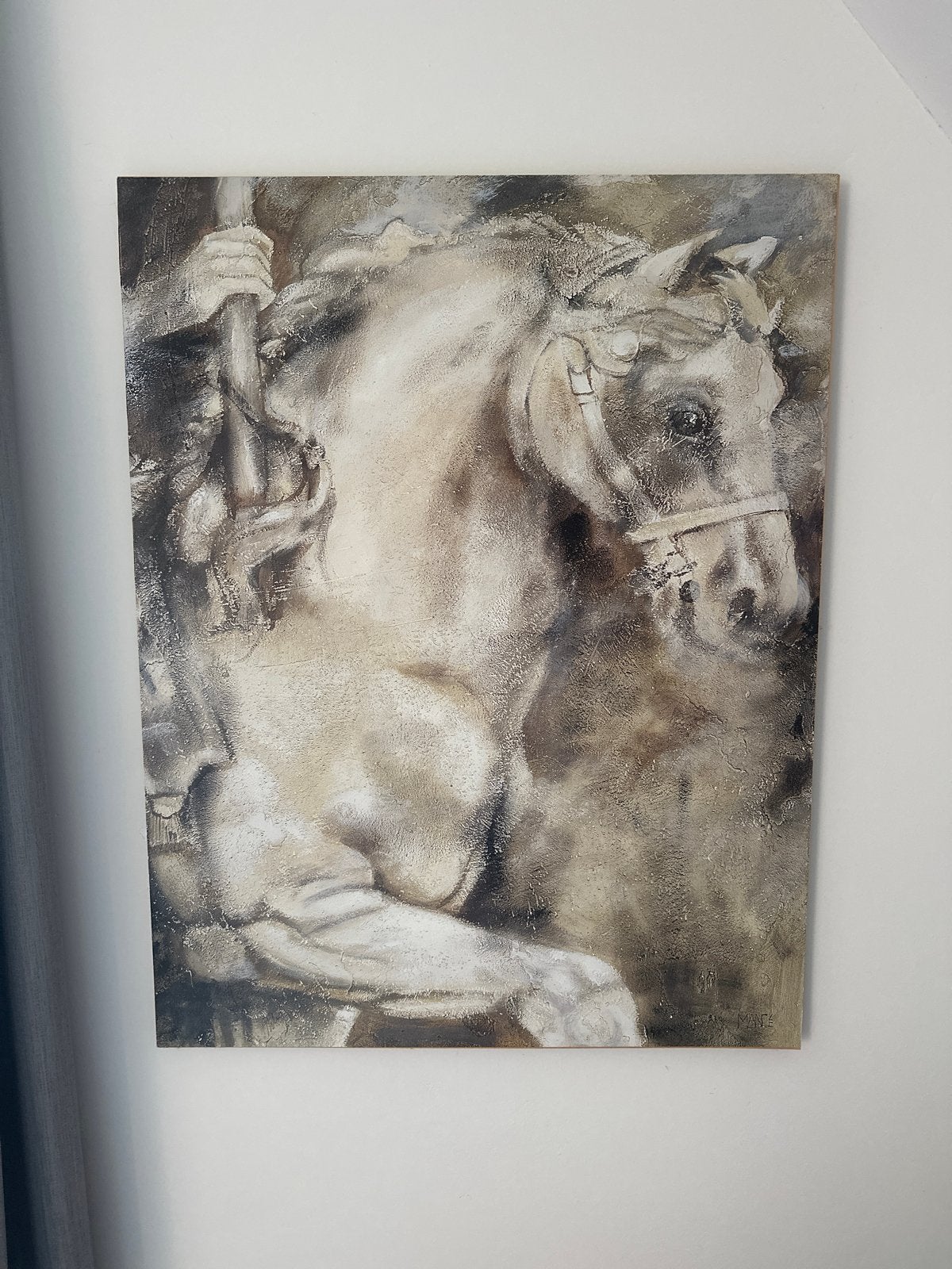 Houten fotoplaat paard - 70x90 cm, Ophalen, Hout, Dieren, Print