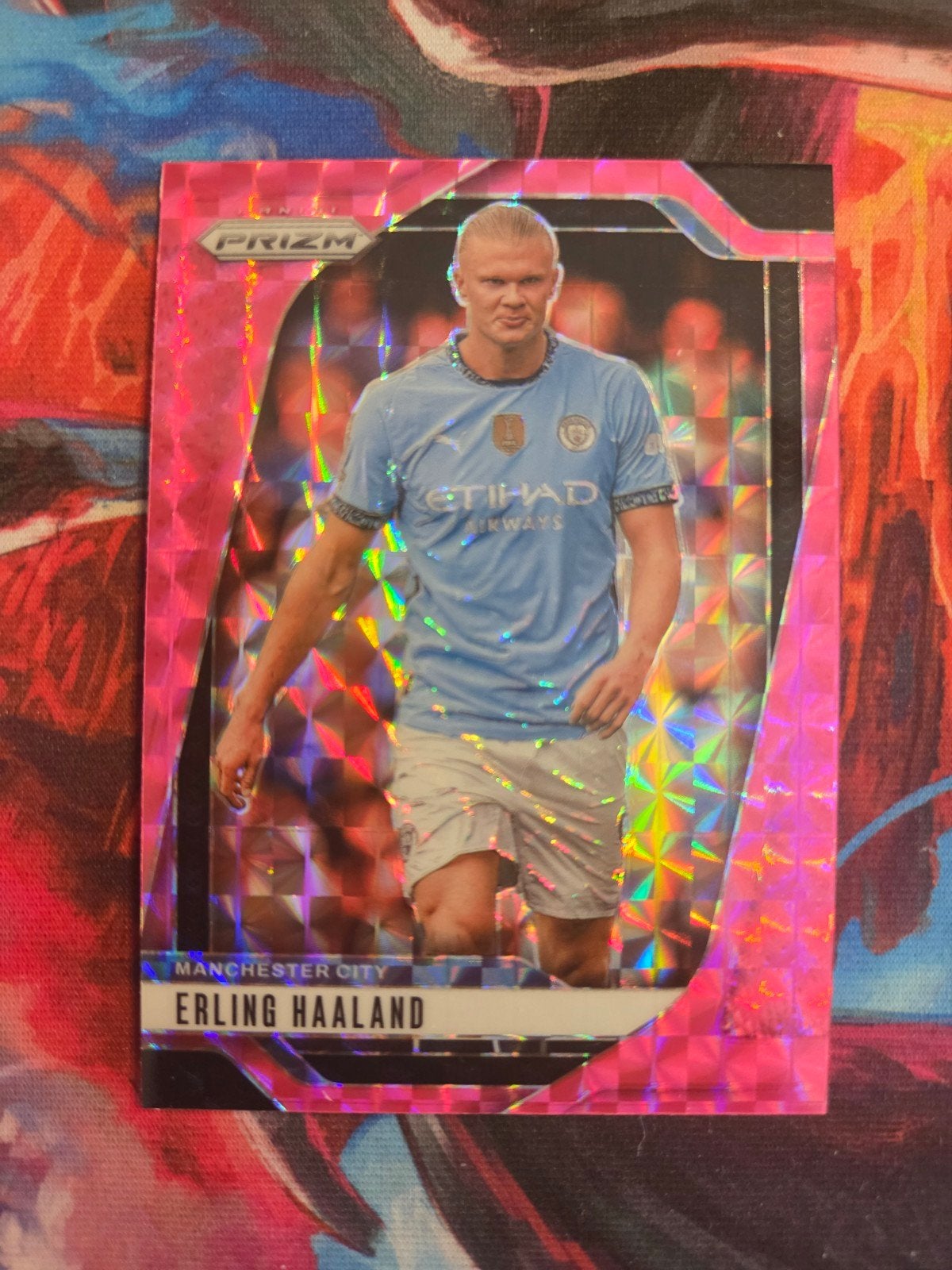 Panini Prizm Erling Haaland Manchester City Voetbalkaart, Ophalen of Verzenden, Zo goed als nieuw, Buitenlandse clubs, Spelerskaart