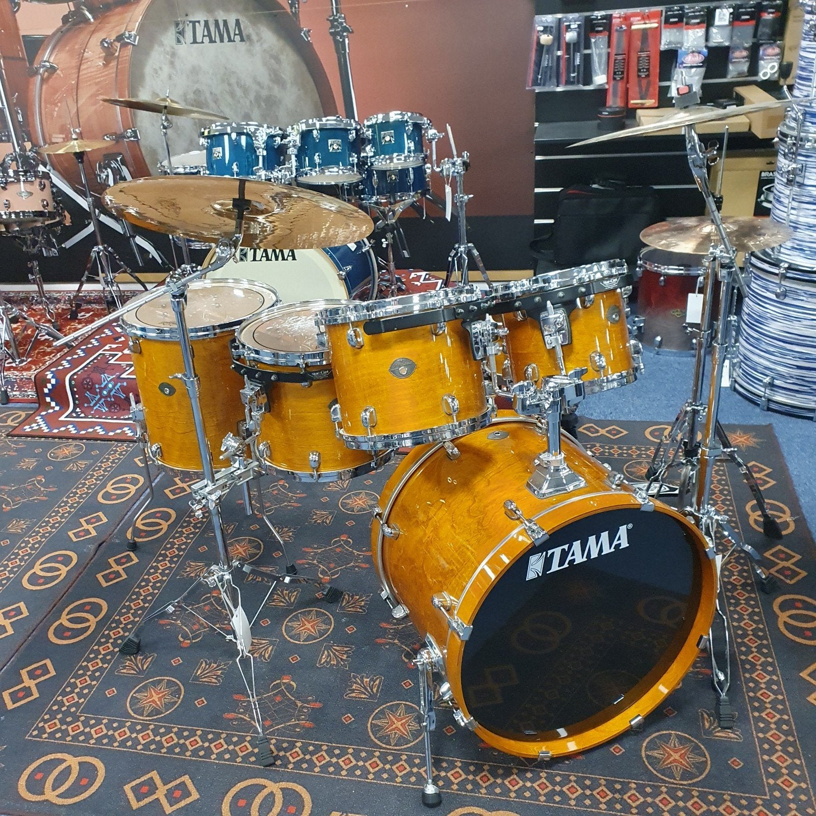 Tama Starclassic Honey Amber: compleet met hardware en snare, Muziek en Instrumenten, Ophalen of Verzenden, Zo goed als nieuw