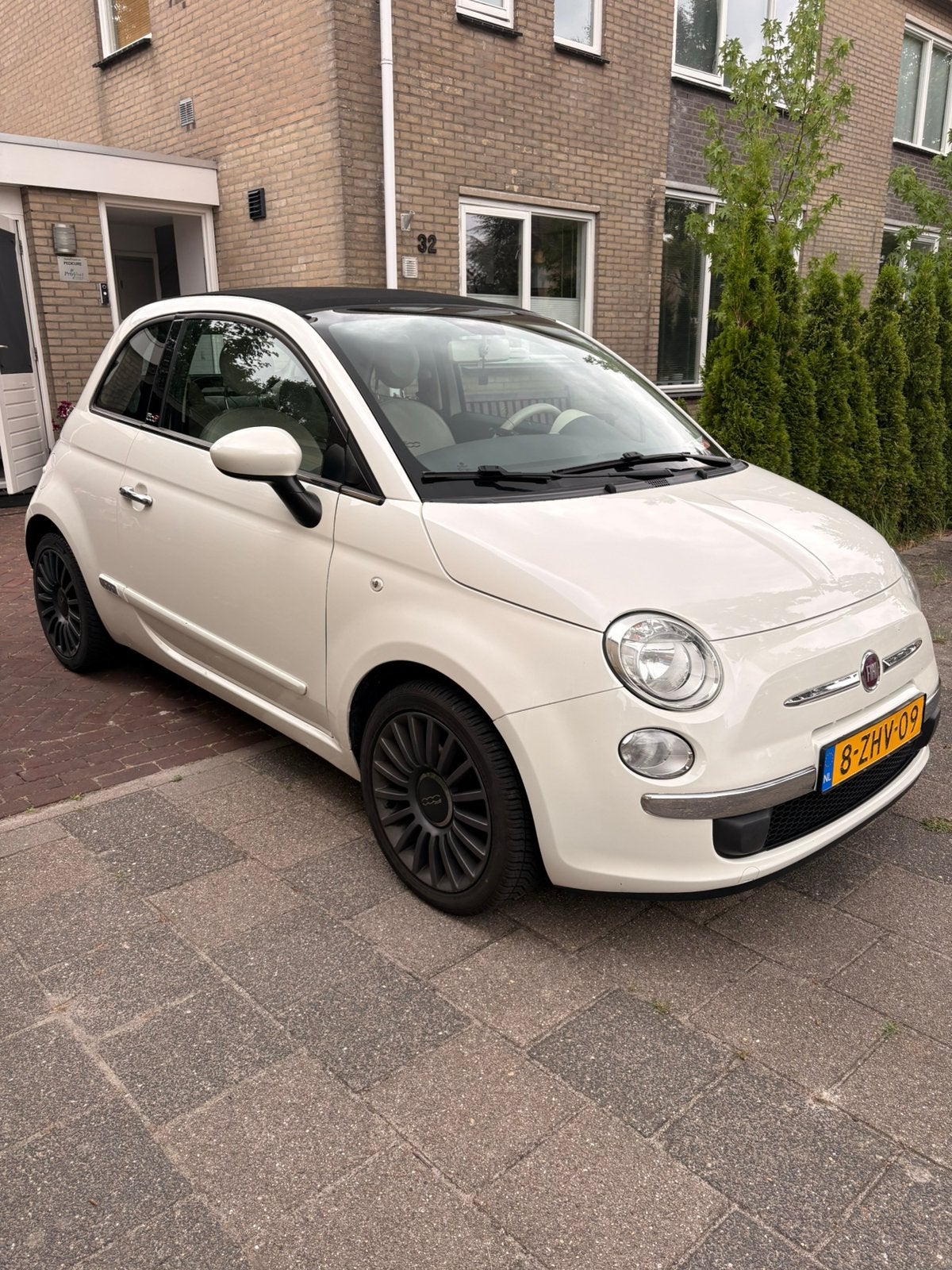 Fiat 500 Twinair Turbo 80pk 2015 Wit, Stof, 31 €/maand, Wit, Origineel Nederlands