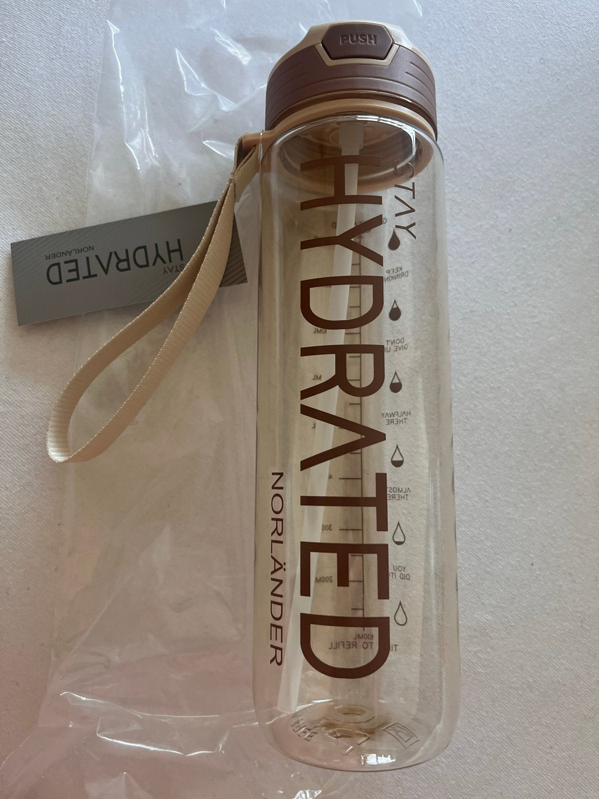 Nieuwe Norländer drinkfles met rietje - Stay Hydrated, Ophalen of Verzenden, Nieuw