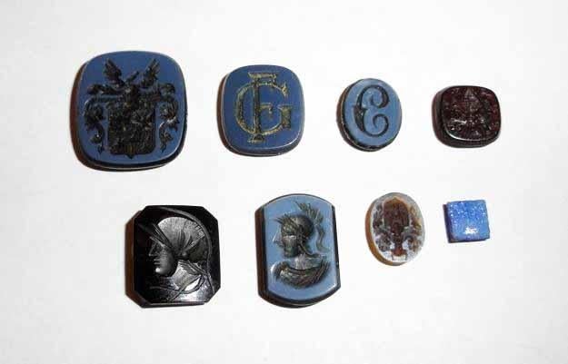 Zegelringstukjes Agaat Onyx, Sieraden, Tassen en Uiterlijk, Edelstenen, Ophalen of Verzenden, Gebruikt