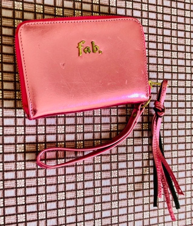 Fab. Roze Portemonnee met Rits en Kwastje, Ophalen, Gebruikt, Roze, Overige merken