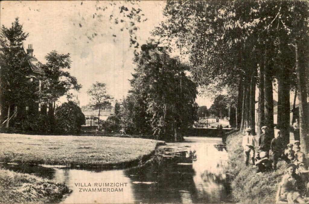 Zwammerdam - Villa Ruimzicht - Vooraanzicht, Ophalen of Verzenden, Voor 1920, Gelopen, Zuid-Holland