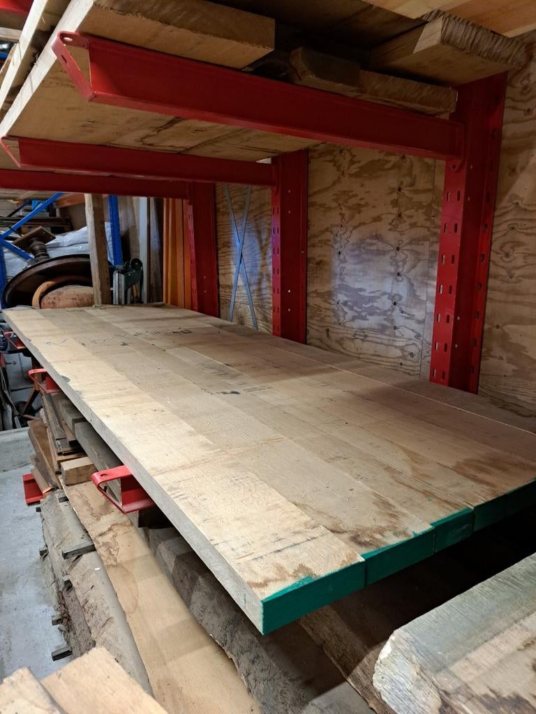 Europees Eiken KD 52 mm – Licht Rustiek – Topkwaliteit, Doe-het-zelf en Verbouw, Hout en Planken, Eiken, Nieuw, Ophalen of Verzenden