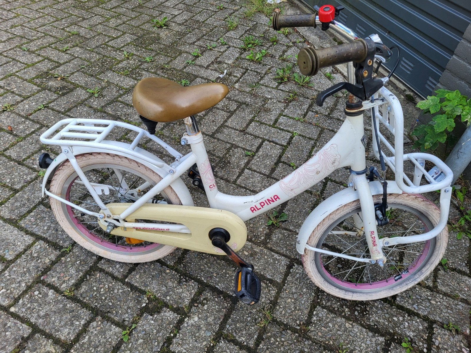 Alpina meisjesfiets 16 inch met terugtraprem, Fietsen en Brommers, Ophalen, Gebruikt, 16 inch