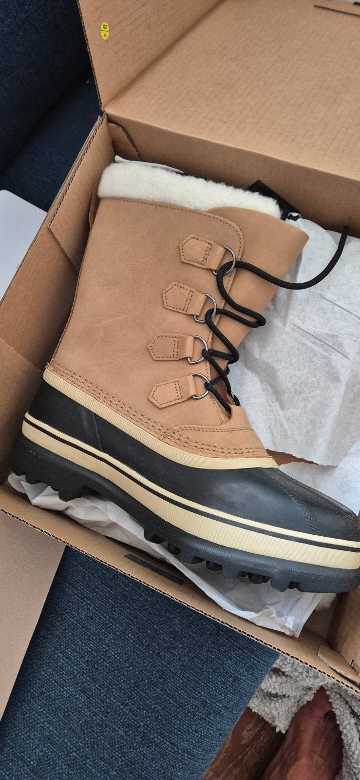 Sorel CARIBOU WP Heren Snowboots - Buff - Maat 43, Bruin, Boots, Nieuw, Ophalen of Verzenden