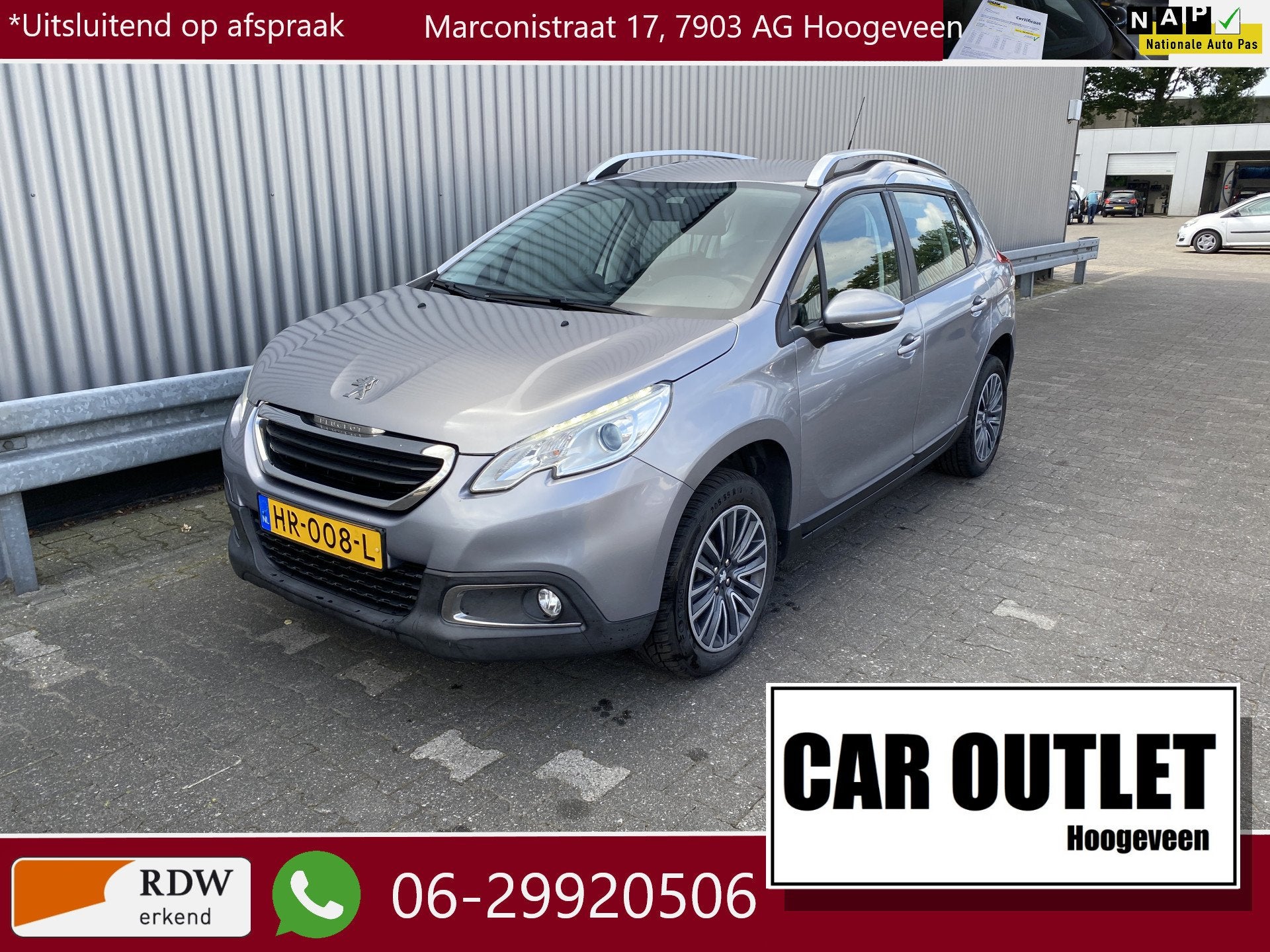 Peugeot 2008 1.2 PureTech Active AUTOMAAT, Clima, Navi, CC,, Euro 6, 1199 cc, 82 pk, 770 kg