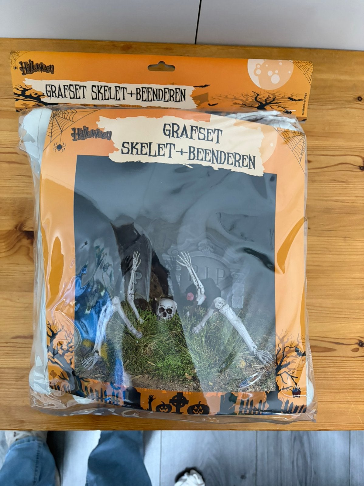 Halloween Grafset Skelet + Beenderen Decoratie, Ophalen of Verzenden, Nieuw, Versiering, Halloween of Griezel