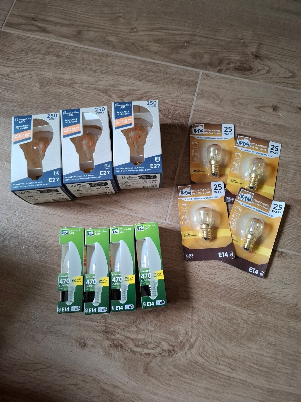 Diverse LED Lampen: E27 en E14 Fittingen, Wit, Overige merken, Nieuw, Glas