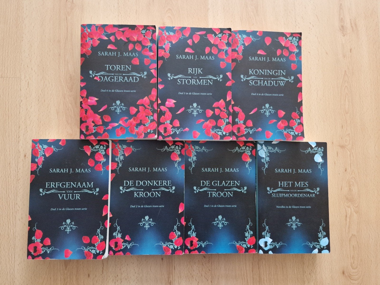 Boeken sarah j maas glazen troon 1 tm 6 sluipmoordenaar mes, Boeken, Fantasy, Ophalen of Verzenden, Gelezen