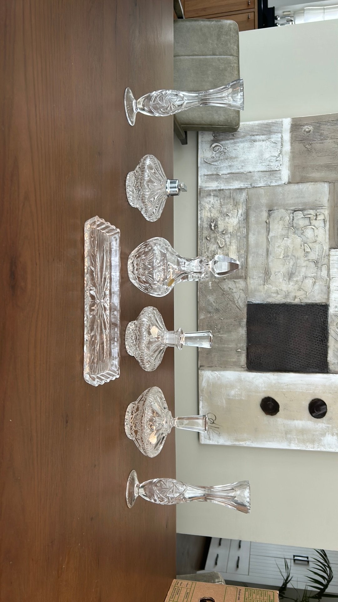 Set van 6 stuks antiek Duits 24% loodkristal (Bavaria), Antiek en Kunst, Ophalen