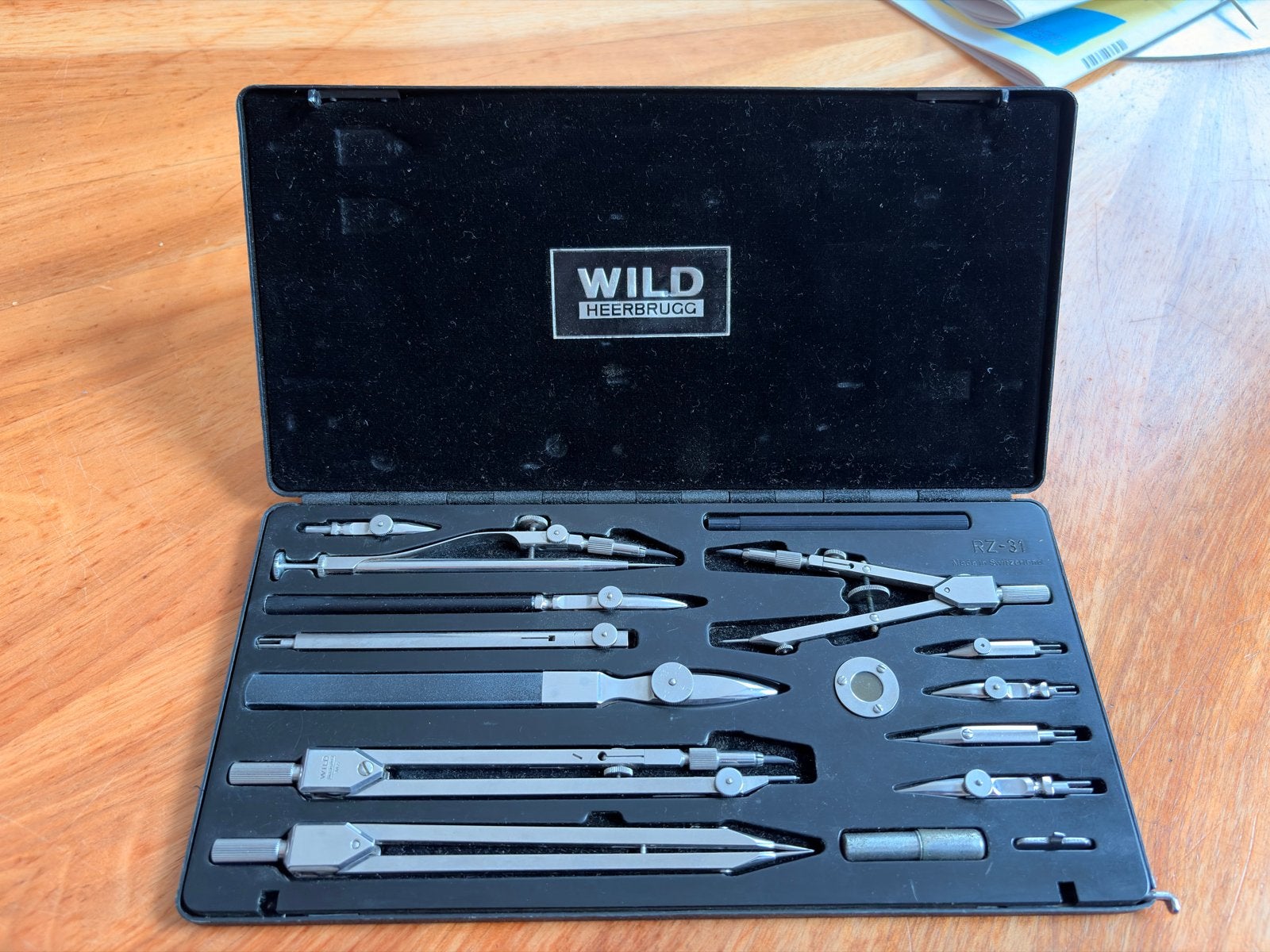 Wild Heerbrugg passerset - Tekeninstrumenten, Antiek en Kunst, Ophalen of Verzenden