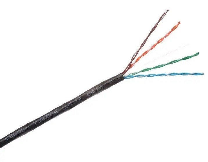 U/UTP CAT6 PE buitenkabel Belden zwart 305 meter (35 meter), Verzenden, Nieuw
