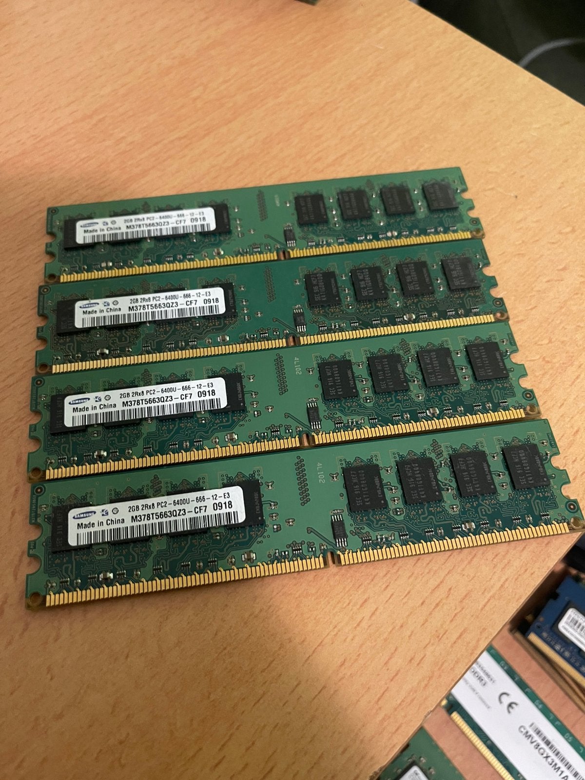 4x Samsung 2gb DDR2 ram pc6400, Ophalen of Verzenden, Zo goed als nieuw, DDR2, Desktop