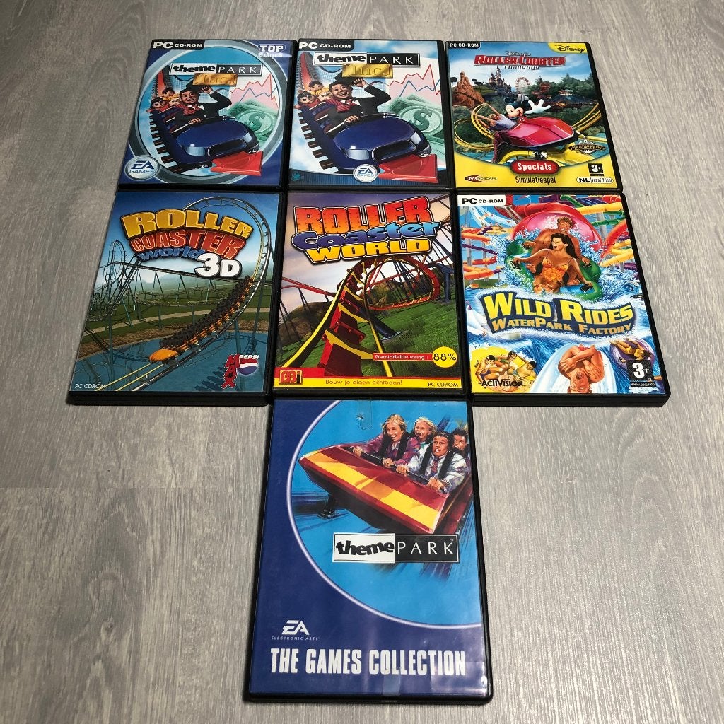 PC CD-ROM Games - o.a. Themepark Spellen, Spelcomputers en Games, Games | Pc, Gebruikt, 1 speler, Ophalen of Verzenden, Vanaf 3 jaar