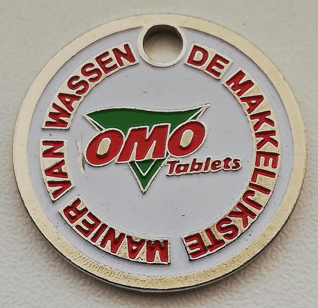 Winkelwagenmuntje wasmiddel Omo Tablets, Verzenden