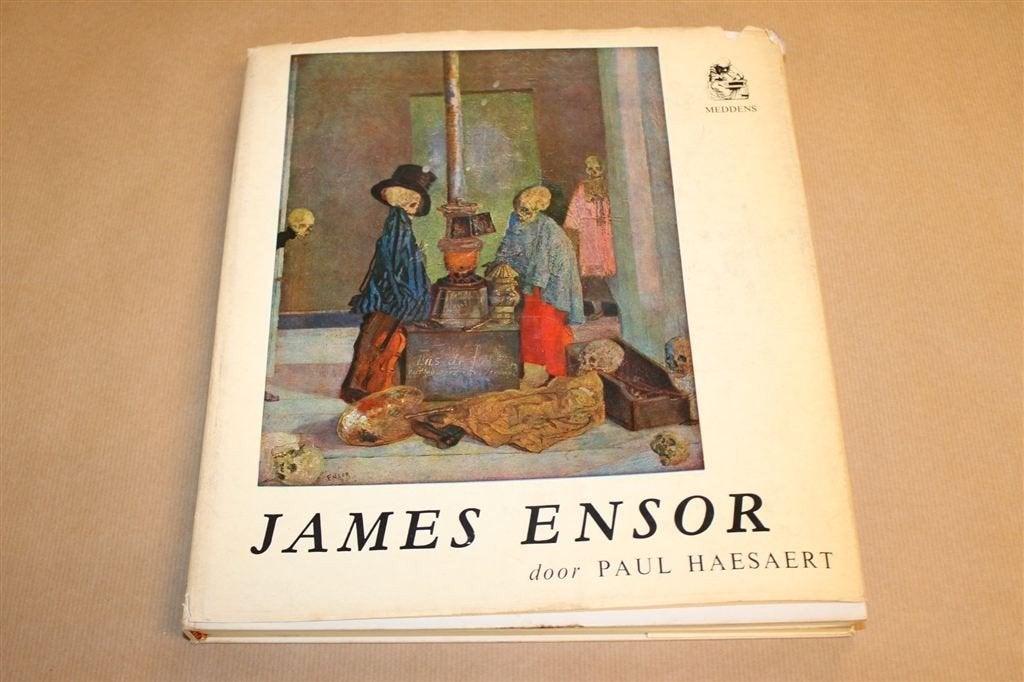 James Ensor — Monografie 50 Kleurenplaten Ingeplakt 1958, Boeken, Ophalen of Verzenden, Gelezen