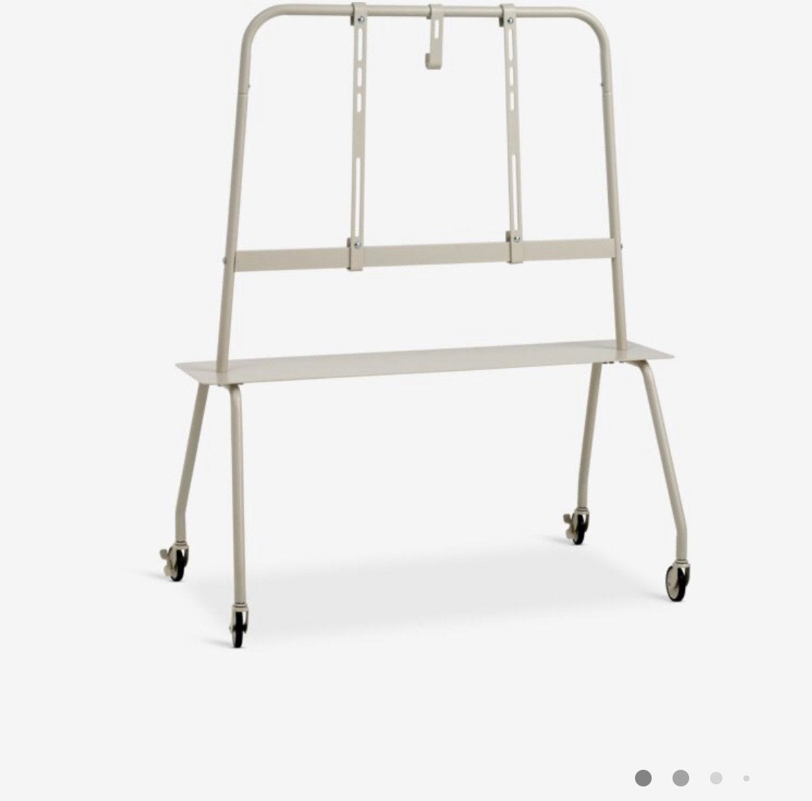 Jysk tv standaard met wielen - beige, Huis en Inrichting, Ophalen, 100 tot 150 cm, Zo goed als nieuw, Metaal