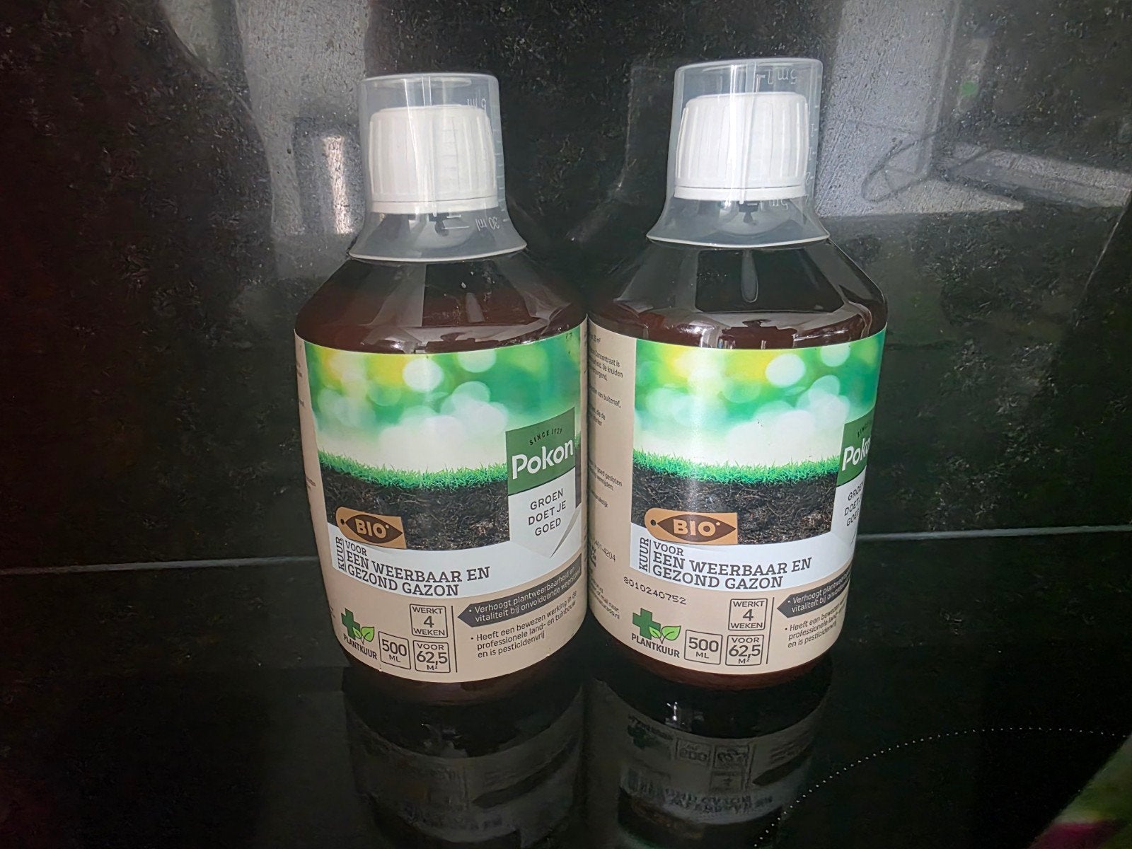 2 nieuwe flessen Pokon Bio Gazonmest 500ml, Tuin en Terras, Ophalen of Verzenden, Nieuw