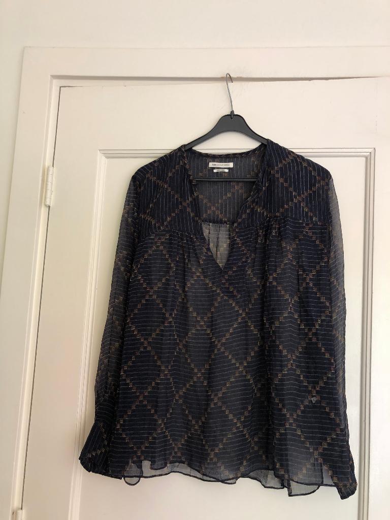 Isabel Marant Etoile prachtige blauwe zijden blouse Fr.mt 40, Maat 38/40 (M), Zo goed als nieuw, Isabel Marant Etoile, Verzenden