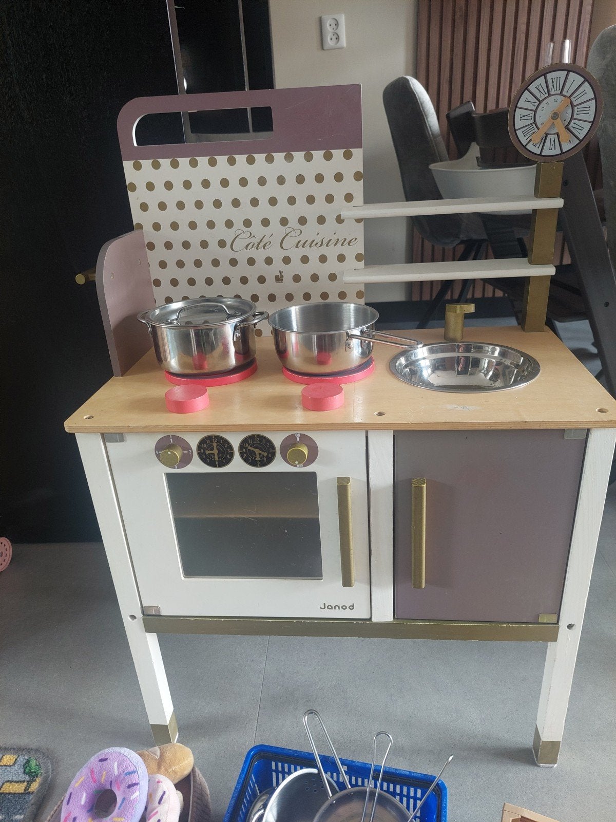 Speelkeuken met toebehoren, Kinderen en Baby's, Speelgoed | Speelkeukens, Ophalen, Gebruikt, Hout, Speelkeuken-accessoire
