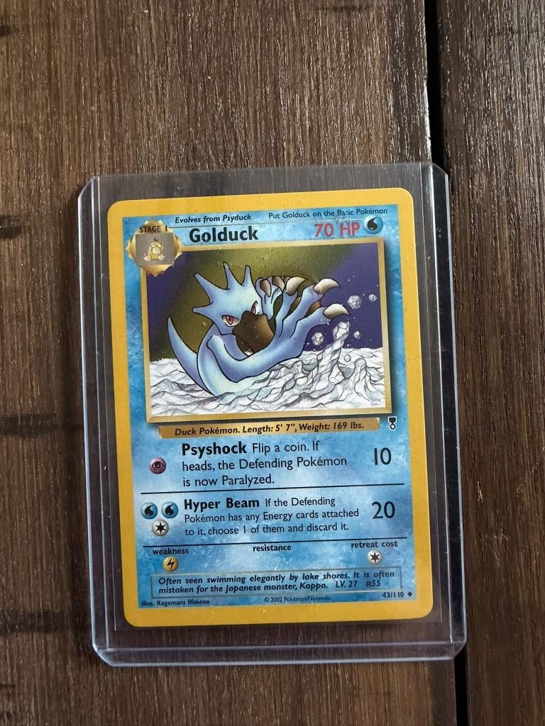 Pokemon Golduck, Ophalen of Verzenden, Zo goed als nieuw, Losse kaart, Foil
