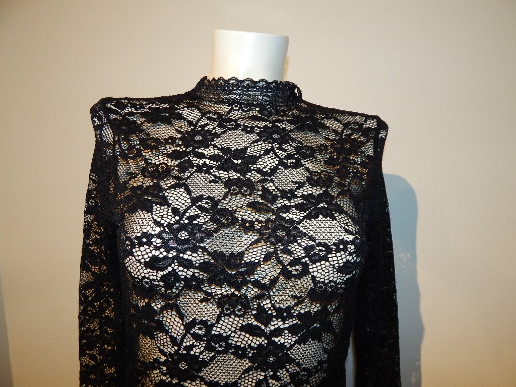 Rosemunde zwart truitje zwarte chique kant voile Nieuw M, Maat 38/40 (M), Verzenden, Zwart, Nieuw
