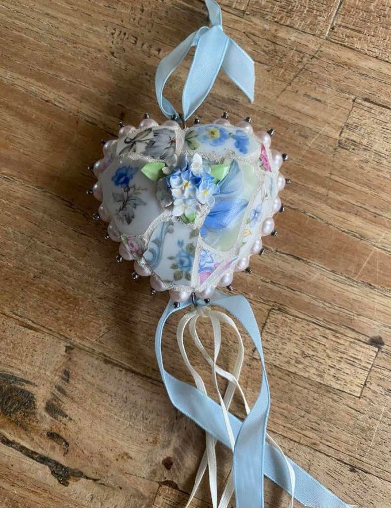 'Mozaik hart, Ophalen of Verzenden, Zo goed als nieuw, Meerkleurig, Brocante