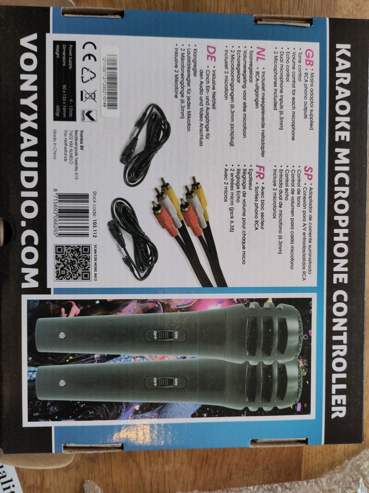 Vonyx Karaoke Microfoons met Echo - Zo goed als nieuw, Ophalen of Verzenden, Zo goed als nieuw