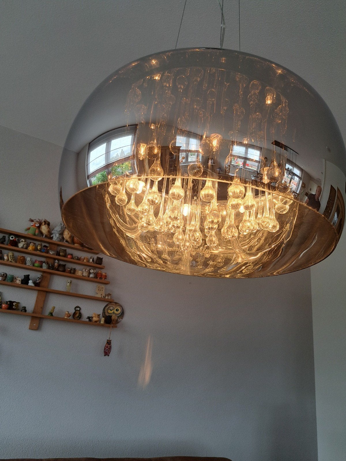 Lamp druppels van glas binnenzijde, Ophalen, Zo goed als nieuw, Glas