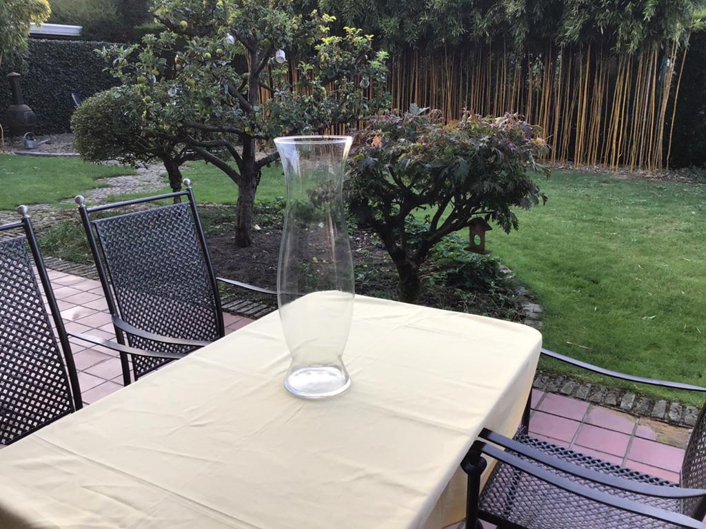 Grote glazen vaas / windlicht voor binnen en buiten, Huis en Inrichting, Ophalen, Overige kleuren, 50 tot 75 cm, Nieuw