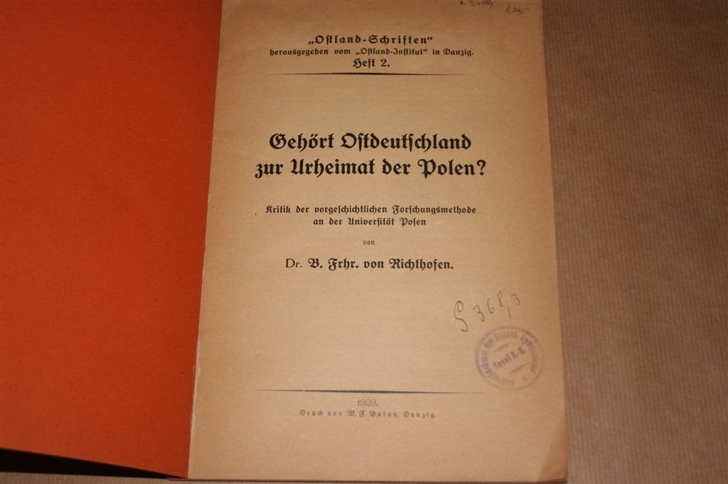 Oost-Duitsland en Poolse oorsprong — 1929, Ophalen of Verzenden, Gelezen, Europa