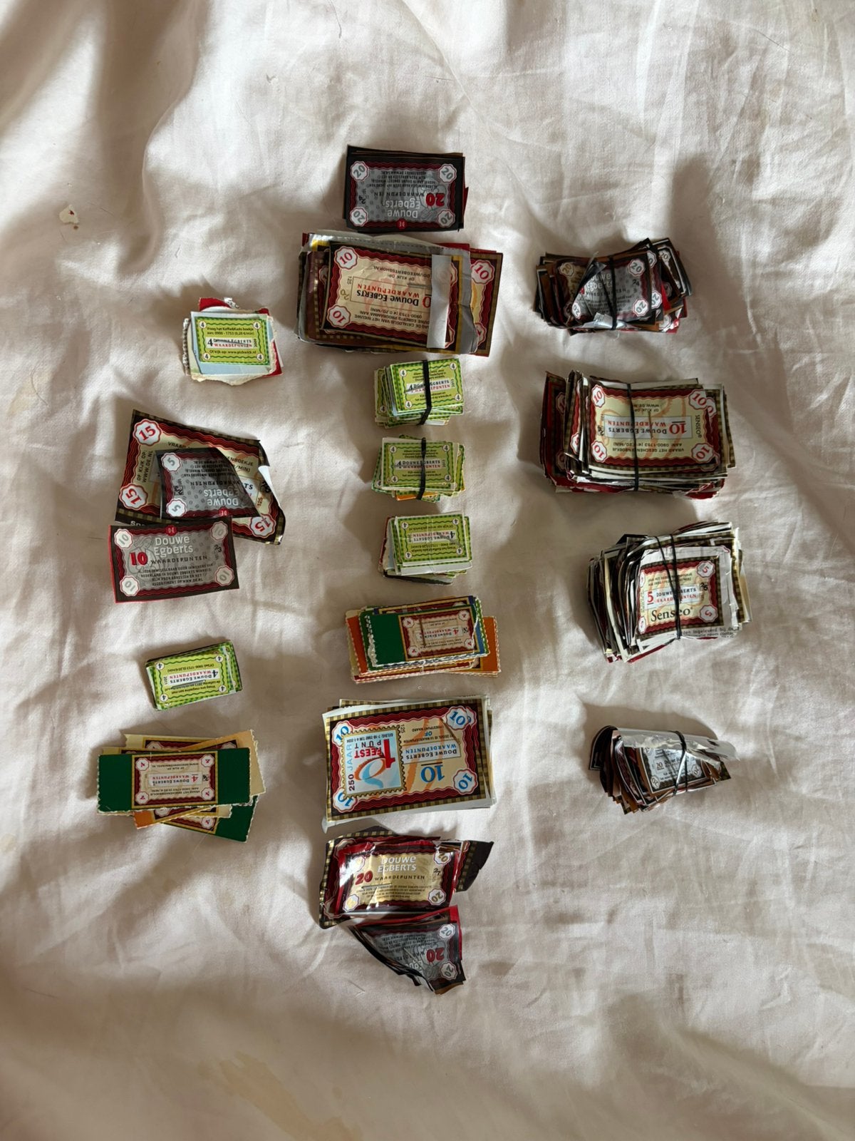 Grote zak met Douwe Egberts punten - gratis verzonden, Ophalen of Verzenden, Gebruikt, Gebruiksvoorwerp