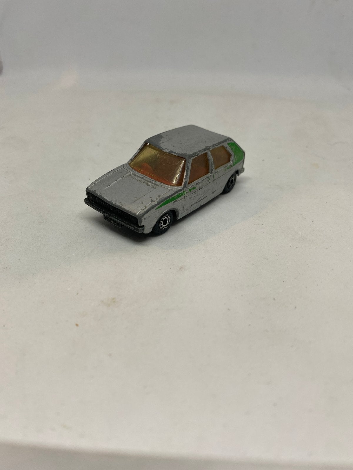 Vintage Matchbox Superfast 1976 VW Golf - Grijs/Groen, Gebruikt, Submit inquiries via the Mattel Customer Service portal., Ophalen of Verzenden