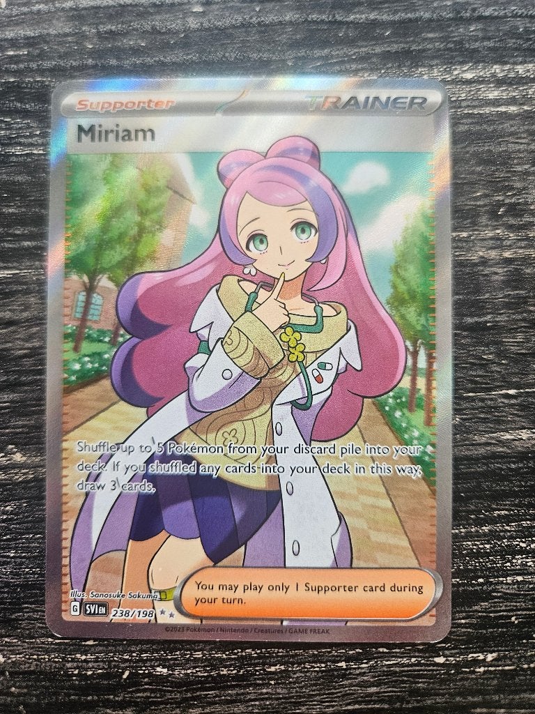 Pokemonkaart miriam, Hobby en Vrije tijd, Verzamelkaartspellen | Pokémon, Ophalen of Verzenden, Zo goed als nieuw, Losse kaart