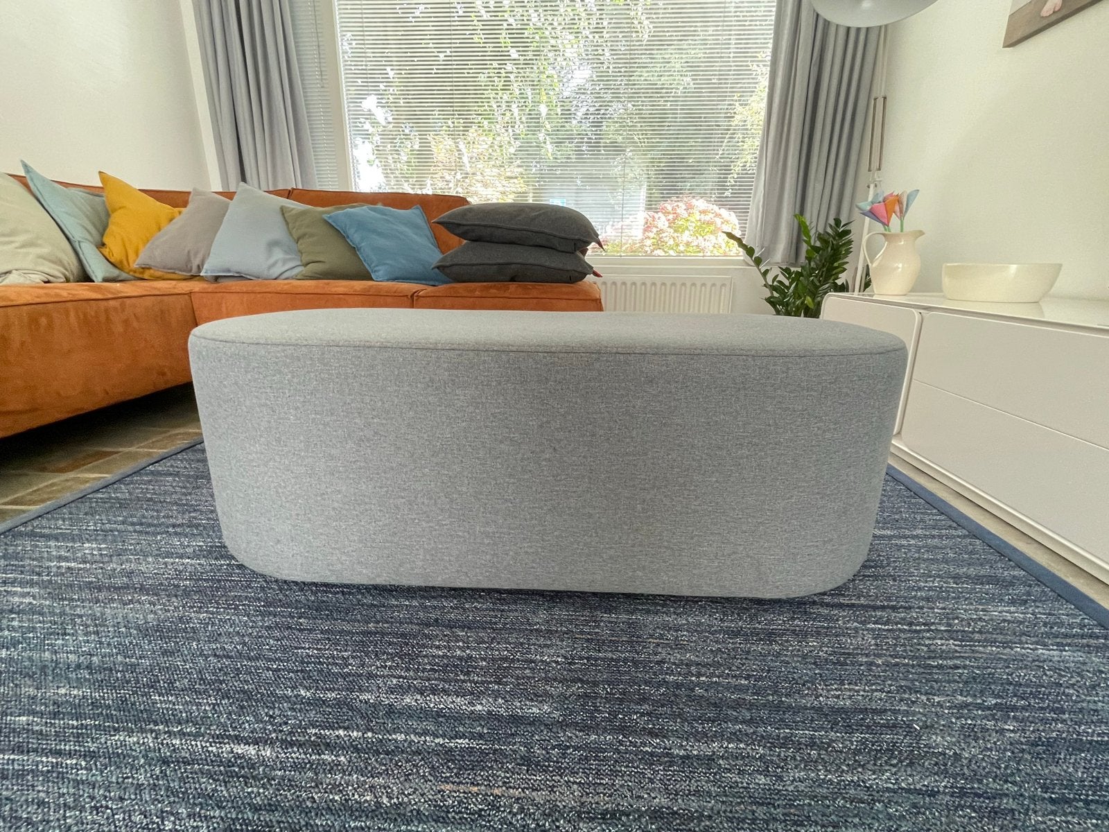 Nieuwe Bolia Zyl Poef - 50x120 cm, Soepel weefsel, Ophalen, Stof, Ovaal, 50 tot 75 cm