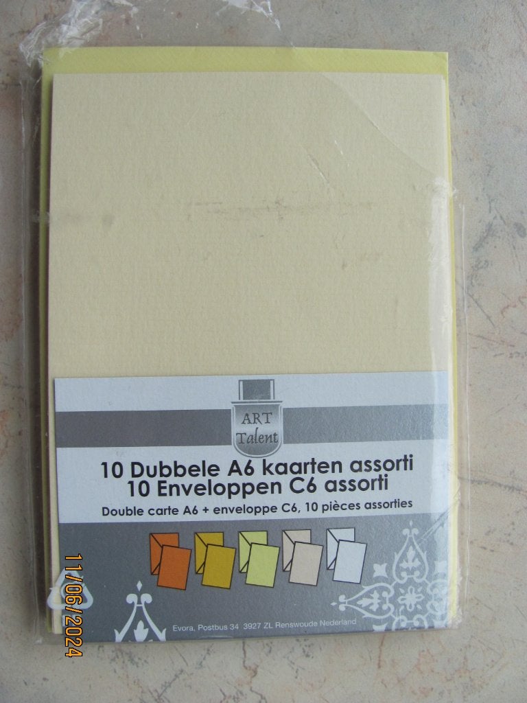 NIEUW assorti A6 KAARTEN dubbel C6 ENVELOP rechthoek papier, Ophalen of Verzenden, Nieuw, Overige thema's, Overige typen