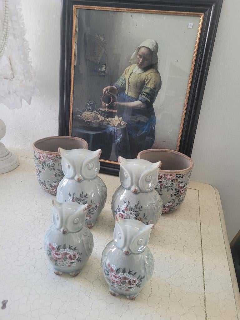 Nieuwe uilen beeldjes merk Clayre & Eef prijs is per stuk, Verzamelen, Beelden en Beeldjes, Nieuw, Dier, Ophalen of Verzenden