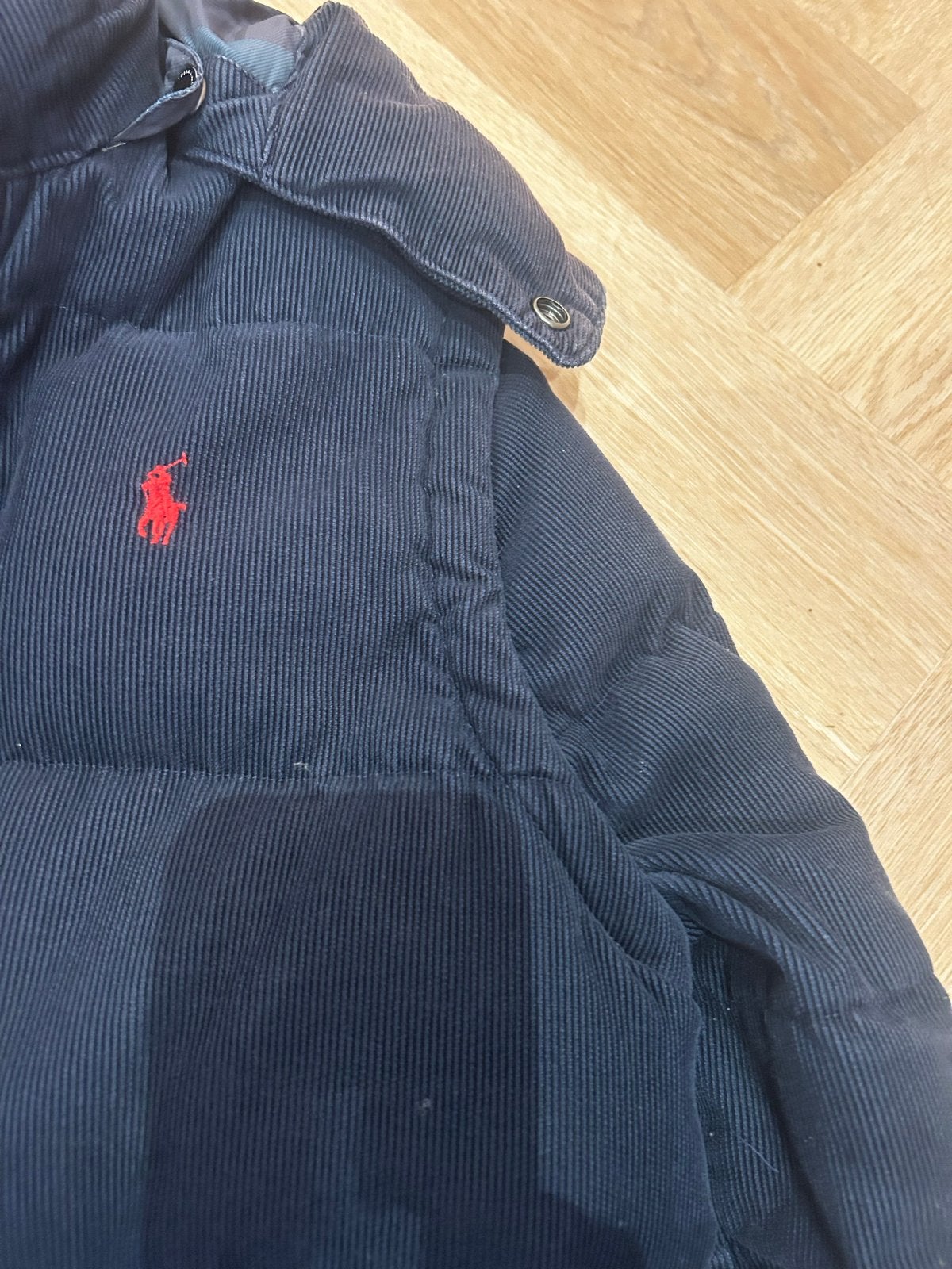 Polo Ralph Lauren corduroy donsjack L14-16 unisex, Ophalen of Verzenden, Gedragen, Overige maten, Blauw