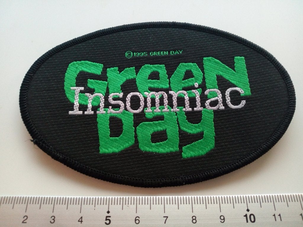Green Day vrij zeldzame insomniac vintage 1995 patch g186, Ophalen of Verzenden, Nieuw, Kleding